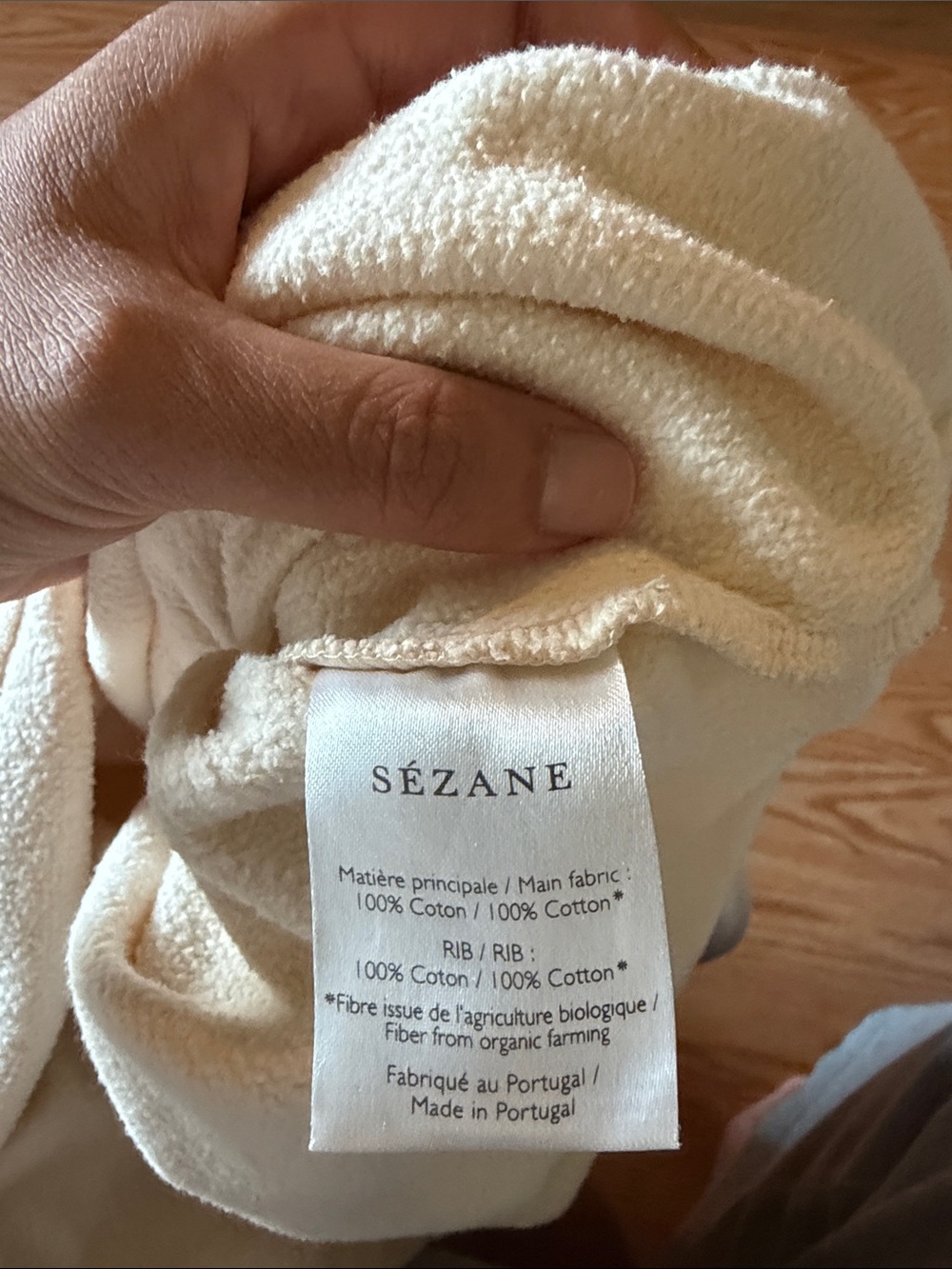 Sezane Bobo Choses Heart Cotton Crewneck Sweatshirt Cream Red Size M - Picture 5 of 5